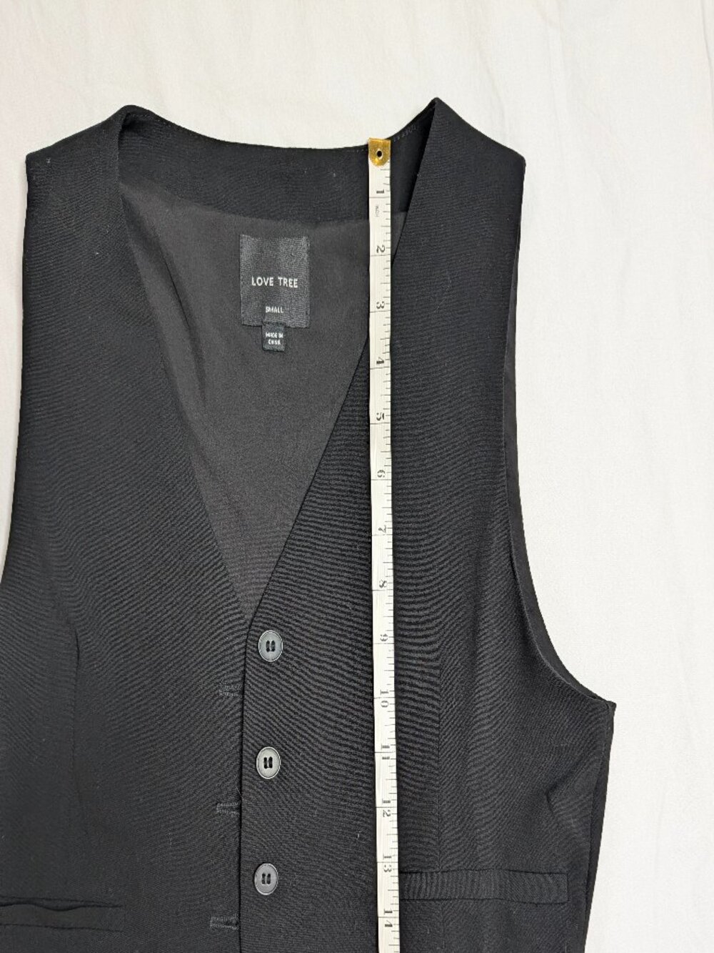 Love Tree fitted black vest Small - Picture 8 of 8